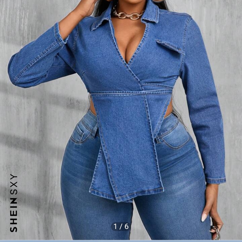 Denim Wrap Shirt
